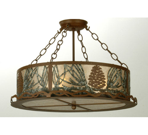 Meyda Tiffany Mountain Pine 29393 Ceiling Light - Rust