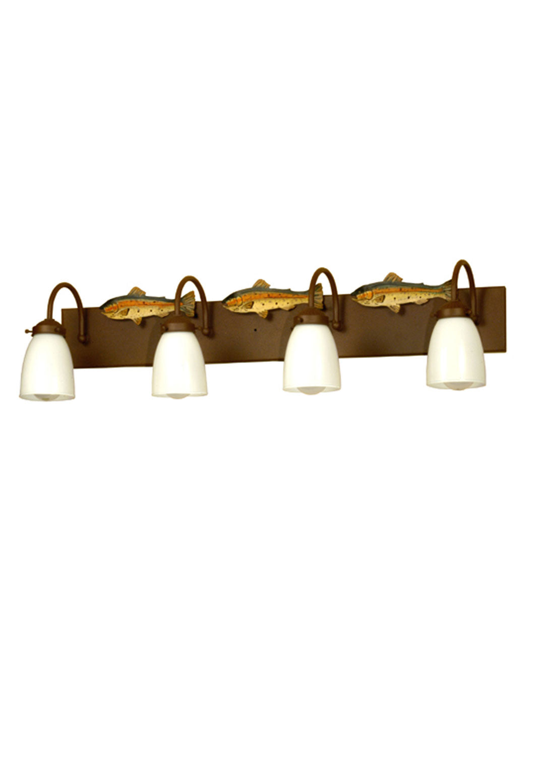 Meyda Tiffany Rainbow Trout 29493 Bath Vanity Light 33 in. wide - Rust