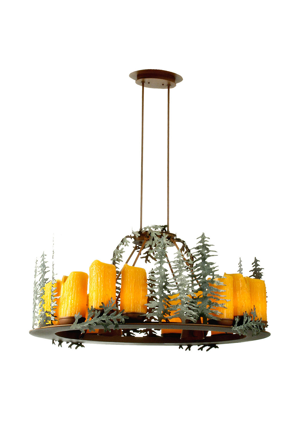 Meyda Tiffany Tall Pines 29523 Chandelier Light - Rust