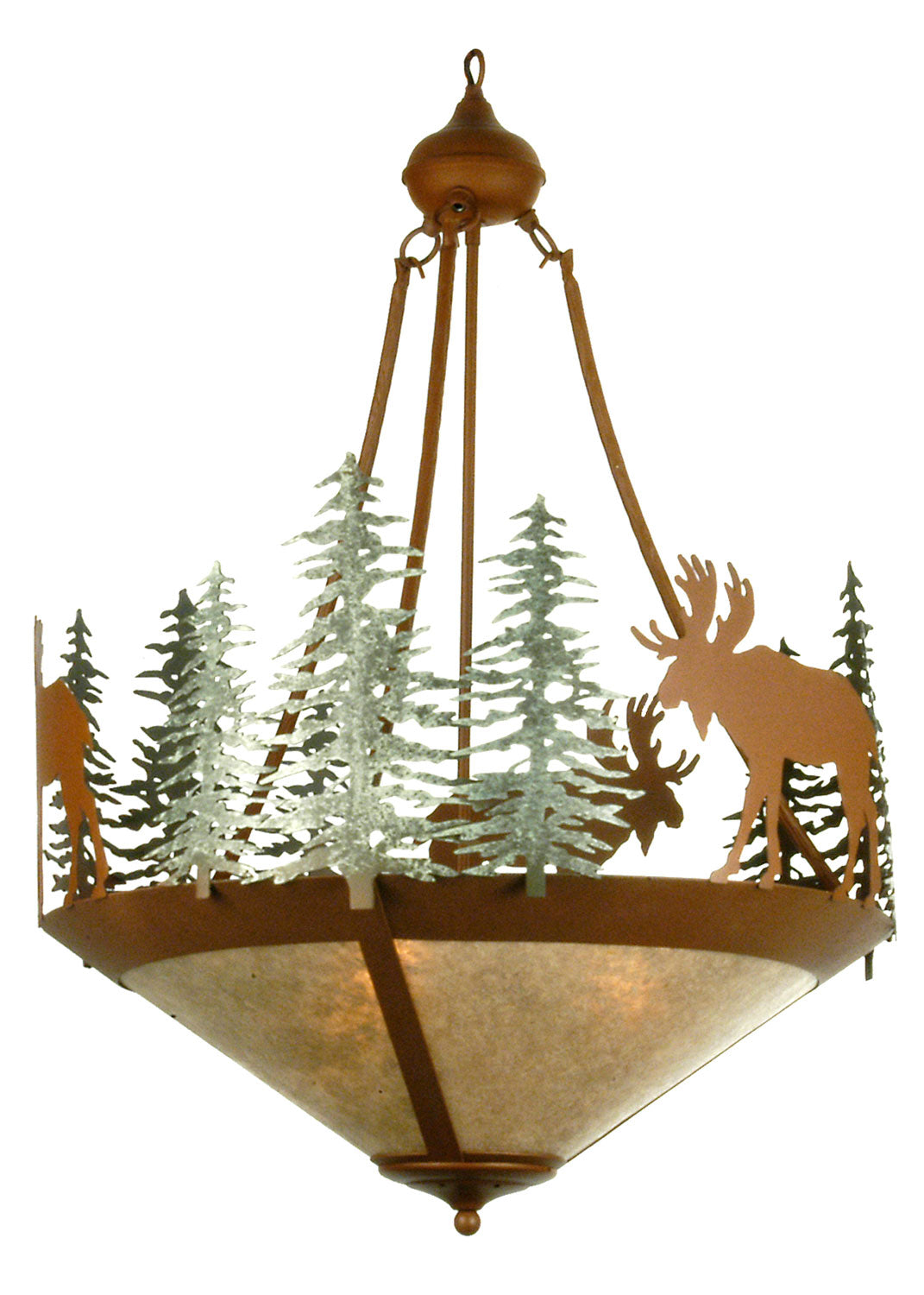 Meyda Tiffany Wandering Moose 29524 Pendant Light - Rust