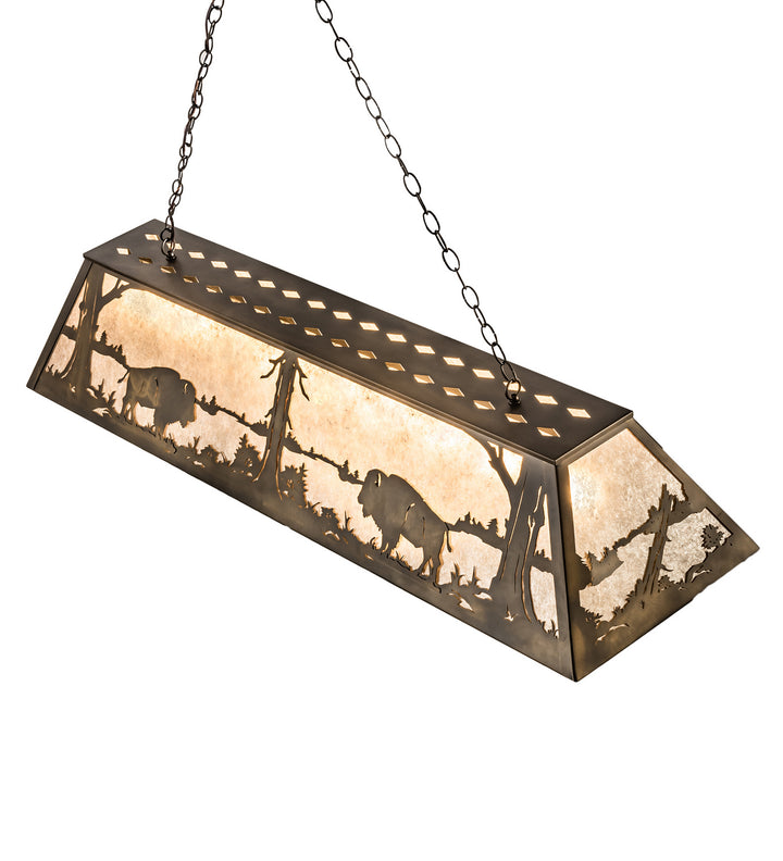 Meyda Tiffany Buffalo At Lake 30148 Pendant Light - Antique Copper