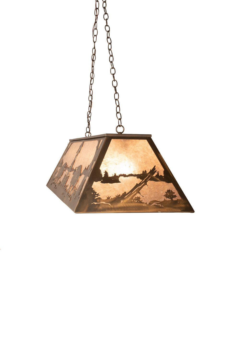 Meyda Tiffany Buffalo At Lake 30148 Pendant Light - Antique Copper