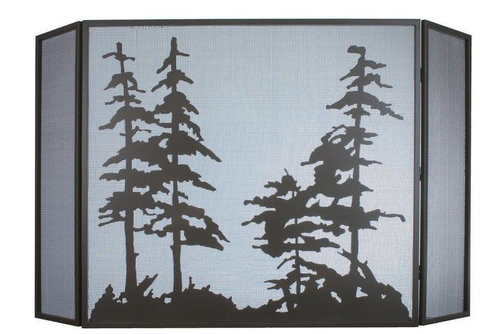 Meyda Tiffany Lighting 31676 Tall Pines Fireplace Screen Home Decor Bronze / Dark