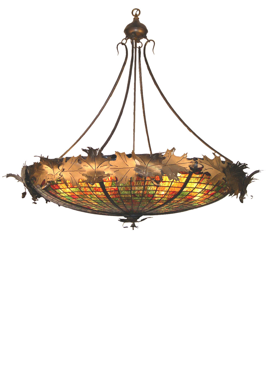 Meyda Tiffany Greenbriar Oak 37514 Pendant Light - Antique Copper