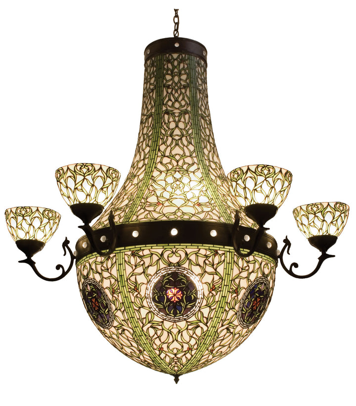 Meyda Tiffany Grand Tulip Medallion 38465 Chandelier Light - Cafe-Noir