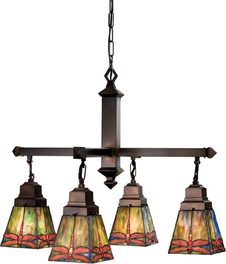 Meyda Tiffany Prairie Dragonfly 48035 Chandelier Light - Antique Copper