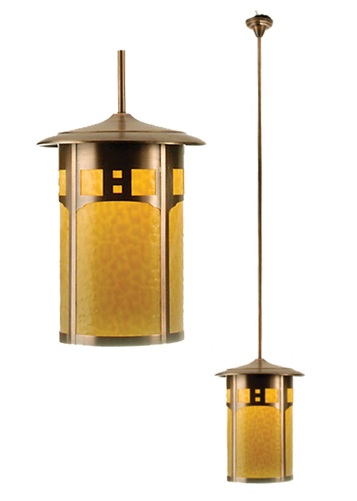 Meyda Tiffany Lighting 49832 Fulton One Light Pendant Outdoor Bronze / Dark