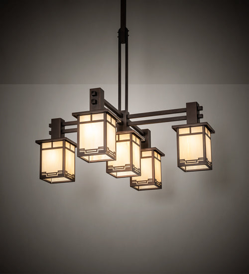 Meyda Tiffany Roylance 217475 Chandelier Light - Mahogany Bronze