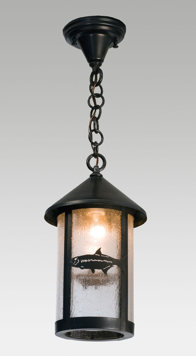 Meyda Tiffany Lighting 50096 Tarpon One Light Pendant Outdoor Bronze / Dark