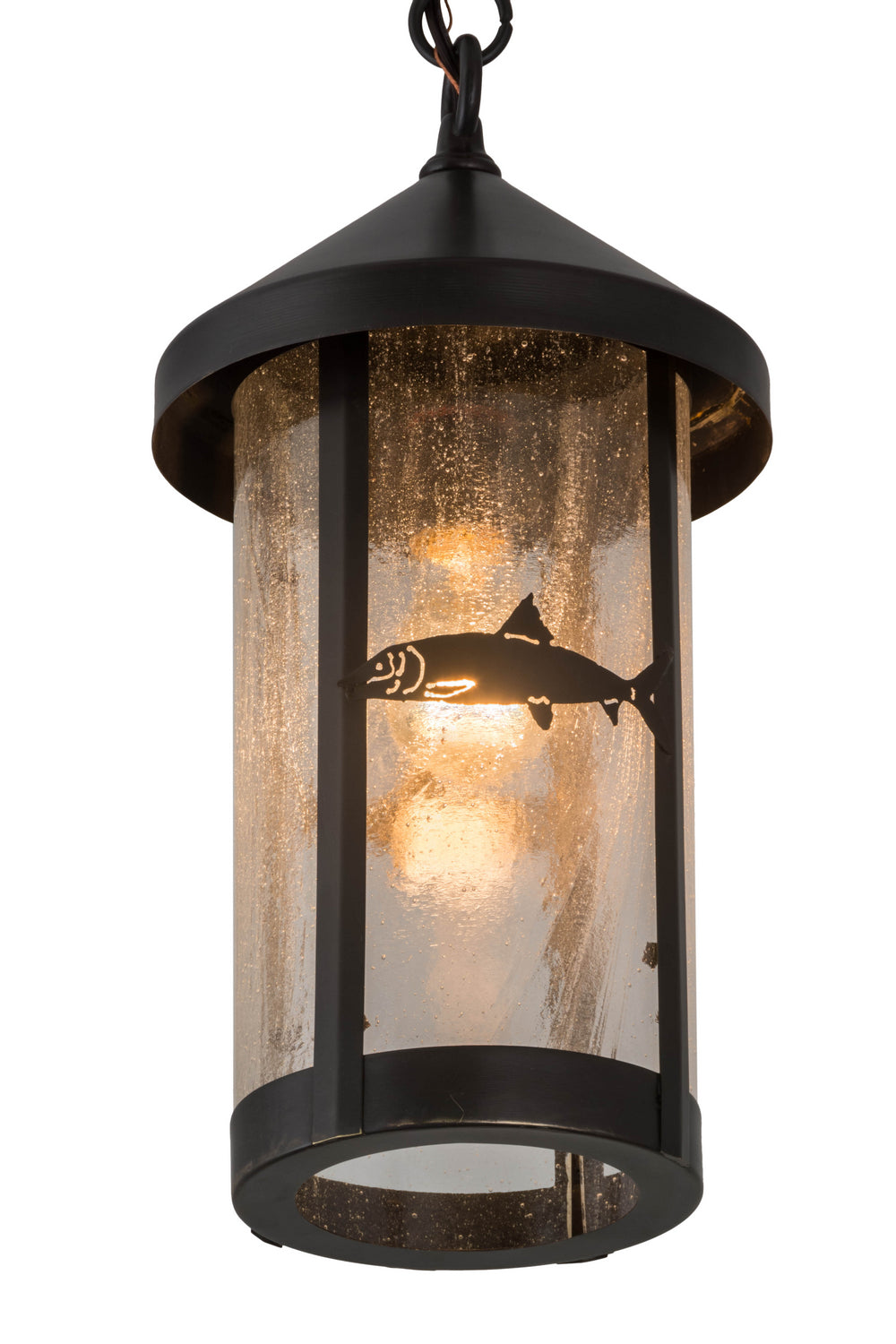 Meyda Tiffany Lighting 50116 Bonefish One Light Pendant Outdoor Bronze / Dark