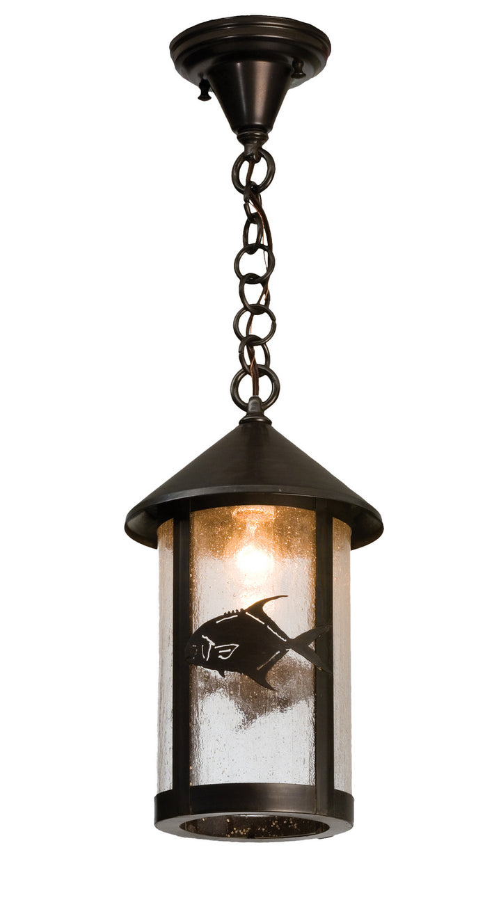 Meyda Tiffany Lighting 50119 Fulton One Light Pendant Outdoor Bronze / Dark