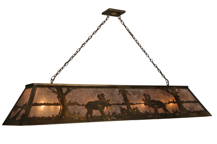 Meyda Tiffany Moose At Lake 50120 Pendant Light - Antique Copper