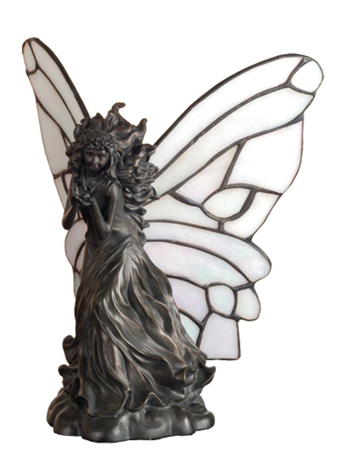 Meyda Tiffany Lighting 50428 Fairy Holding Ladybug One Light Accent Lamp Lamp Bronze / Dark