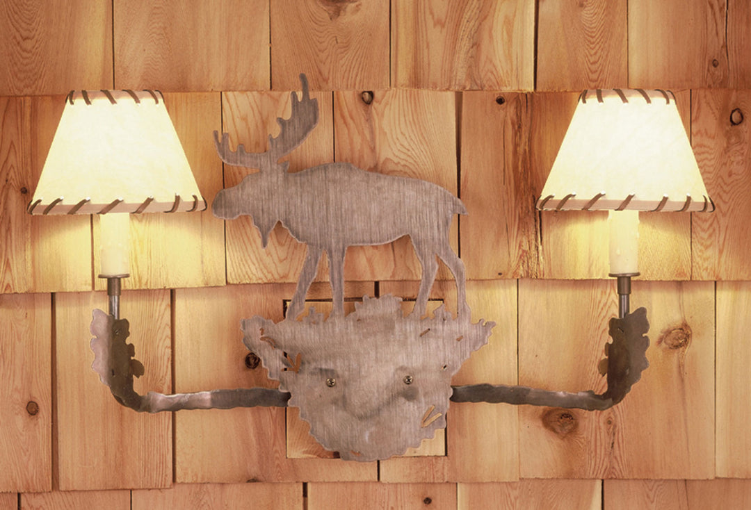 Meyda Tiffany Moose 50615 Wall Light - Brushed Nickel