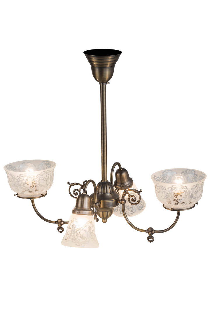 Meyda Tiffany Revival 50756 Chandelier Light - Antique Brass