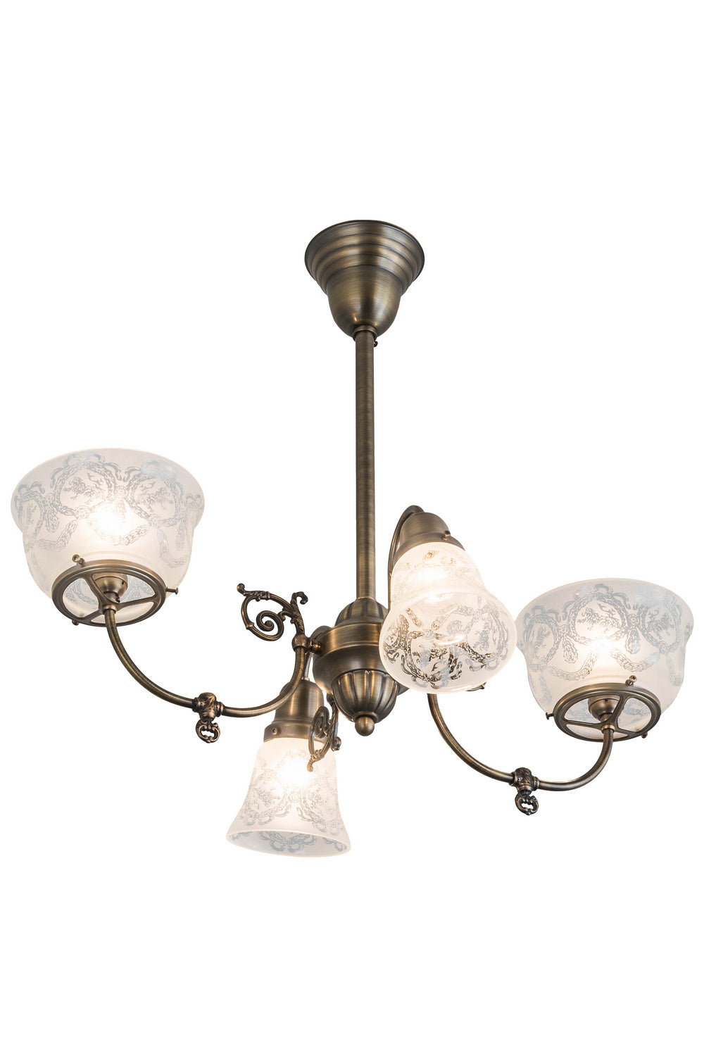 Meyda Tiffany Revival 50756 Chandelier Light - Antique Brass