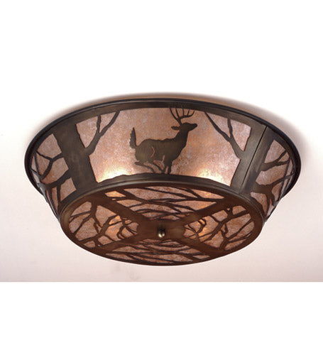 Meyda Tiffany Deer On The Loose 51233 Ceiling Light - Antique Copper