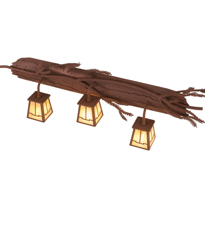 Meyda Tiffany Pine Branch 52385 Bath Vanity Light 38 in. wide - Rust