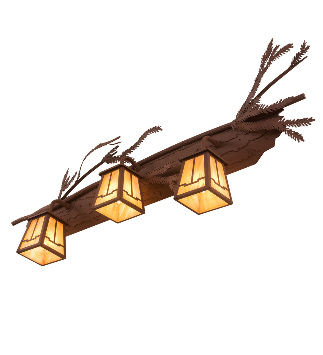 Meyda Tiffany Pine Branch 52385 Bath Vanity Light 38 in. wide - Rust