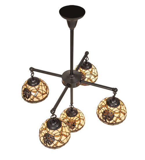 Meyda Tiffany Pinecone 217630 Chandelier Light - Craftsman Brown