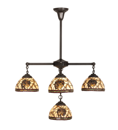 Meyda Tiffany Pinecone 217630 Chandelier Light - Craftsman Brown