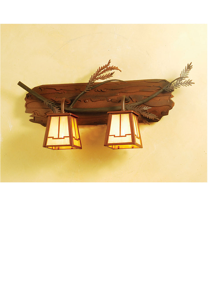 Meyda Tiffany Pine Branch 65090 Bath Vanity Light 24 in. wide - Rust