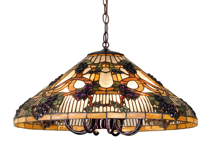 Meyda Tiffany Jeweled Grape 65653 Pendant Light - Timeless Bronze