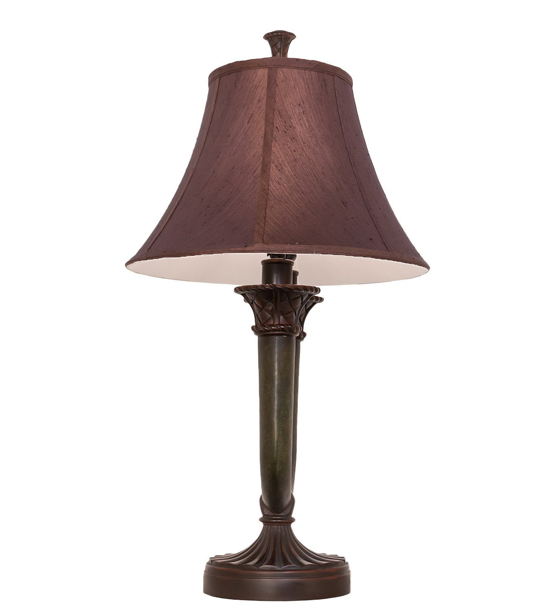 Meyda Tiffany Lighting 66032 Cypress Two Light Table Lamp Lamp Bronze / Dark