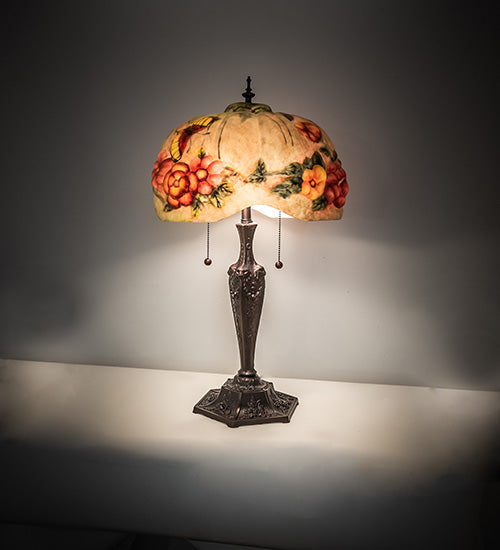 Meyda Tiffany Lighting 217667 Puffy Two Light Table Lamp Lamp Bronze / Dark