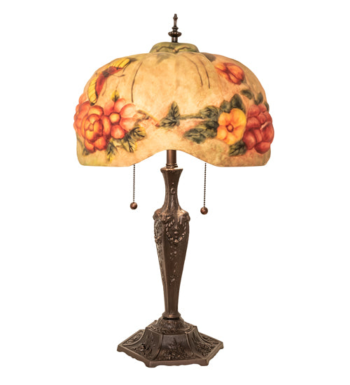 Meyda Tiffany Lighting 217667 Puffy Two Light Table Lamp Lamp Bronze / Dark