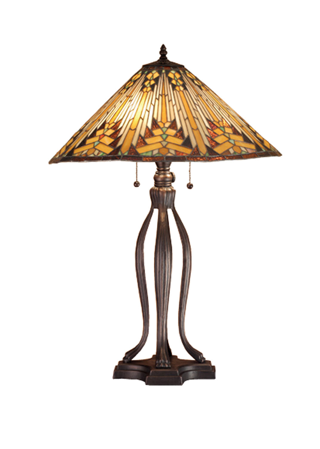 Meyda Tiffany Lighting 66226 Nuevo Three Light Table Lamp Lamp Bronze / Dark