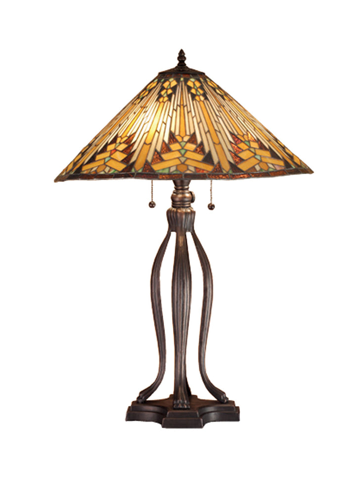 Meyda Tiffany Lighting 66226 Nuevo Three Light Table Lamp Lamp Bronze / Dark