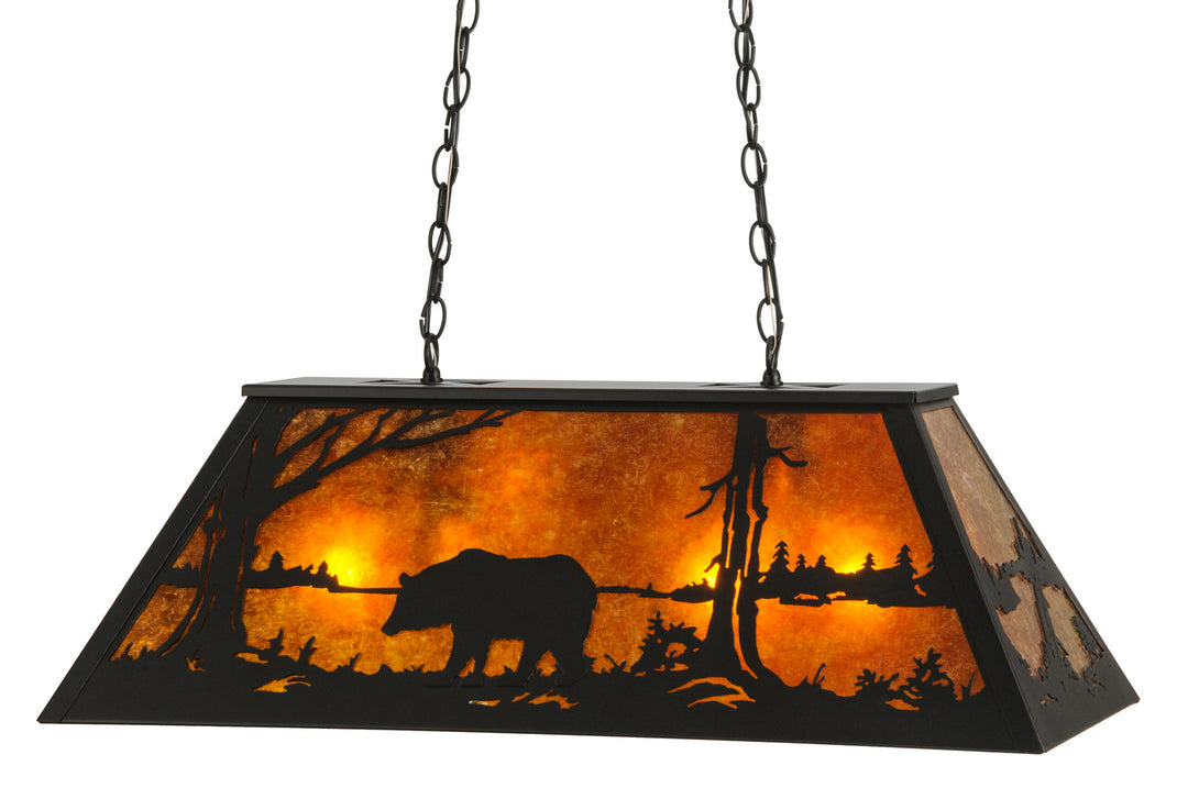 Meyda Tiffany Bear At Lake 66368 Pendant Light - Mahogany Bronze