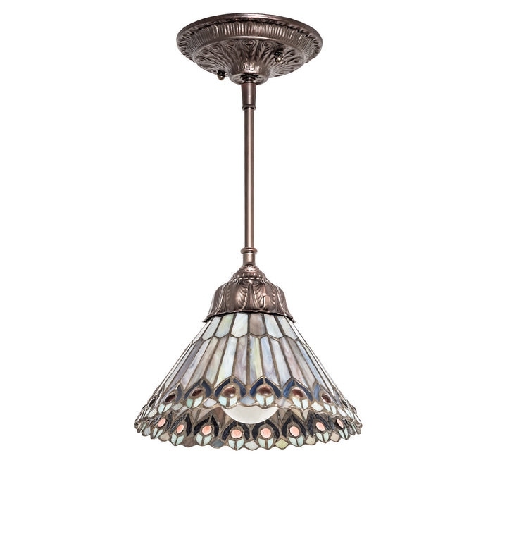 Meyda Tiffany Tiffany Jeweled Peacock 67708 Pendant Light - Bronze