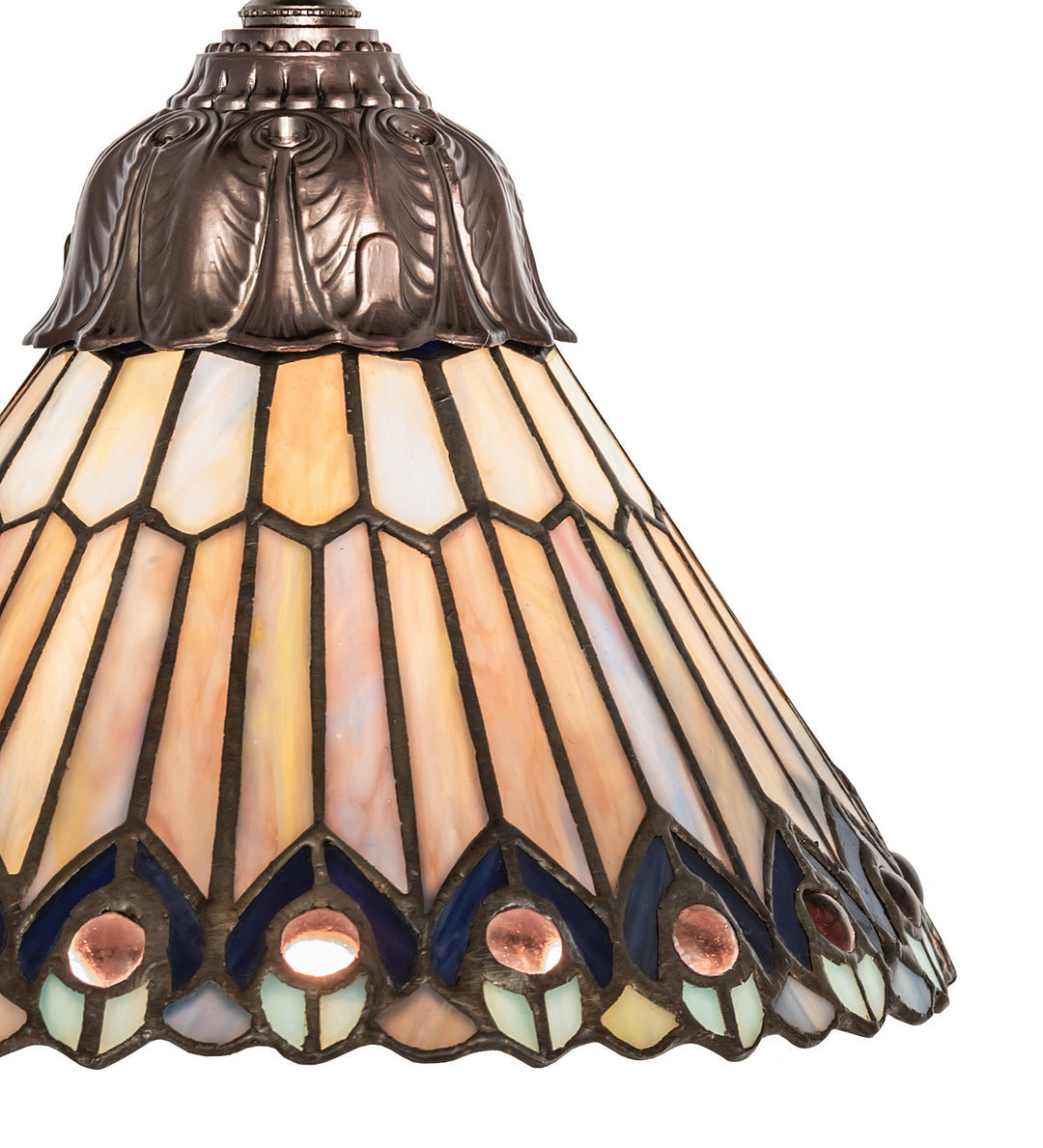 Meyda Tiffany Tiffany Jeweled Peacock 67708 Pendant Light - Bronze