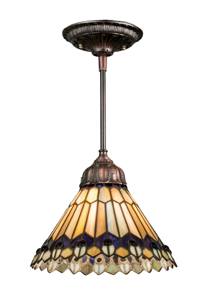 Meyda Tiffany Tiffany Jeweled Peacock 67708 Pendant Light - Bronze