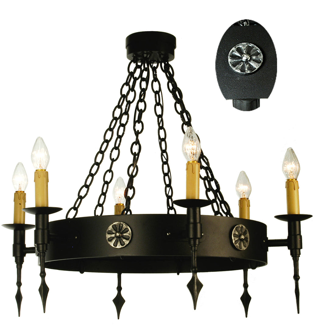 Meyda Tiffany Warwick 67719 Chandelier Light - Dark Roast