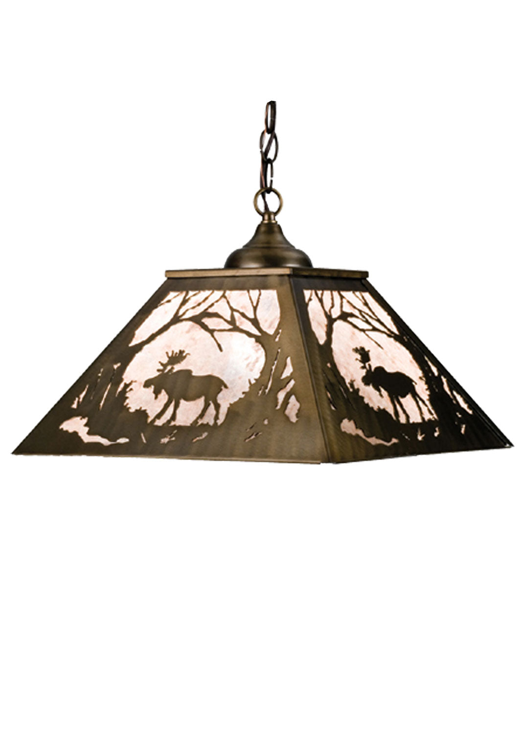 Meyda Tiffany Moose At Dawn 68151 Pendant Light - Antique Copper