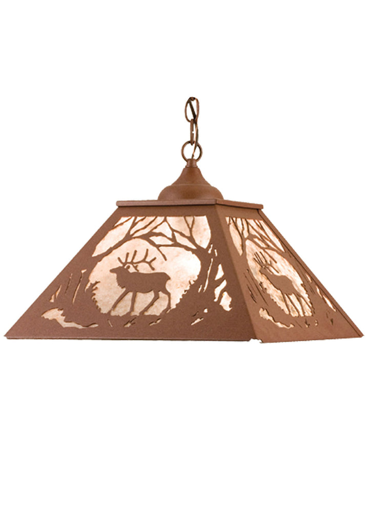 Meyda Tiffany Elk At Dawn 68576 Pendant Light - Rust