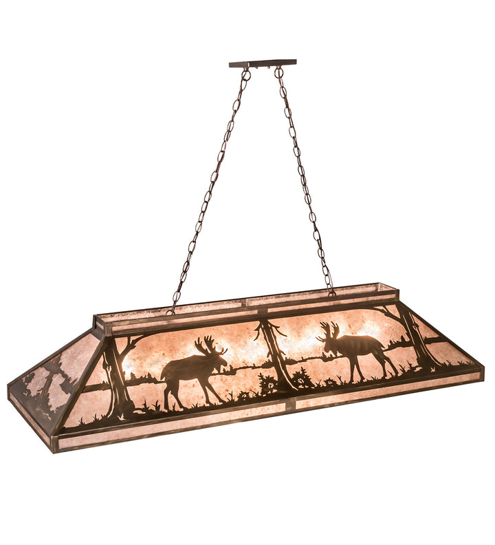 Meyda Tiffany Moose At Lake 69610 Pendant Light - Antique Copper