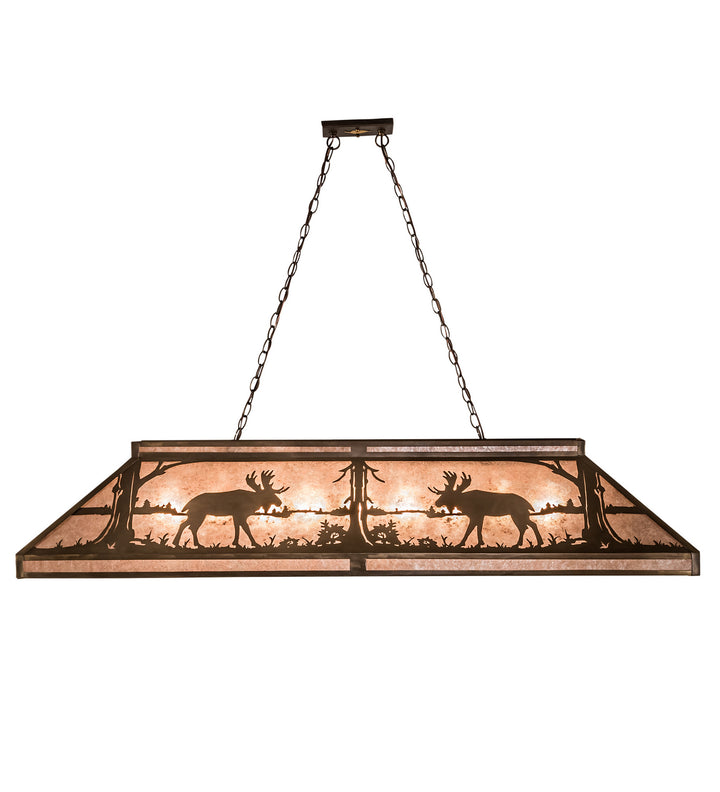 Meyda Tiffany Moose At Lake 69610 Pendant Light - Antique Copper