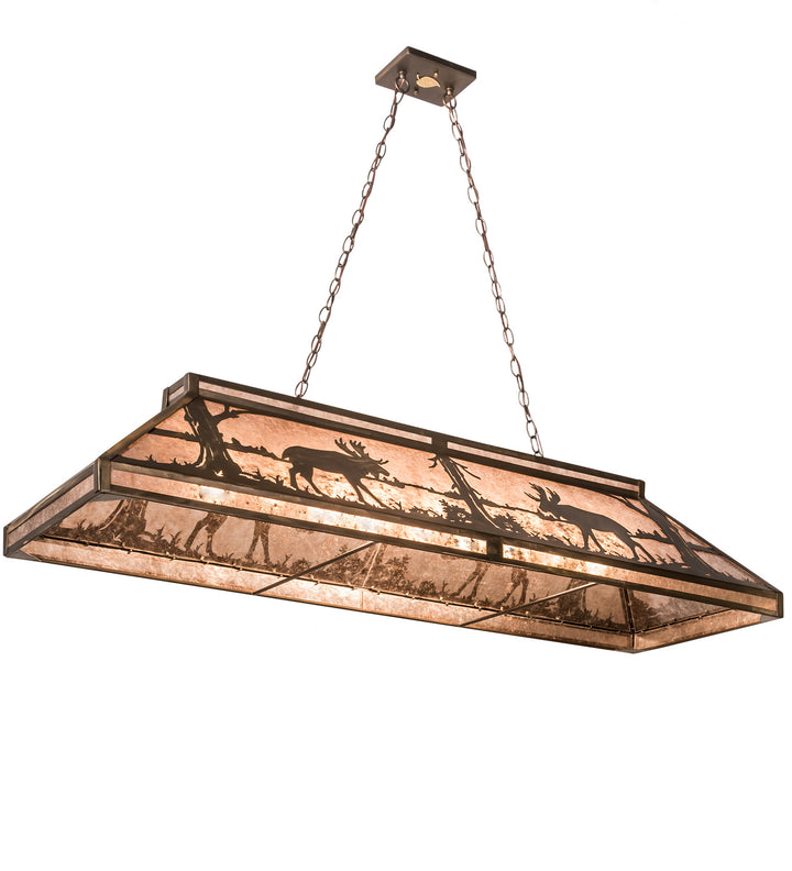 Meyda Tiffany Moose At Lake 69610 Pendant Light - Antique Copper