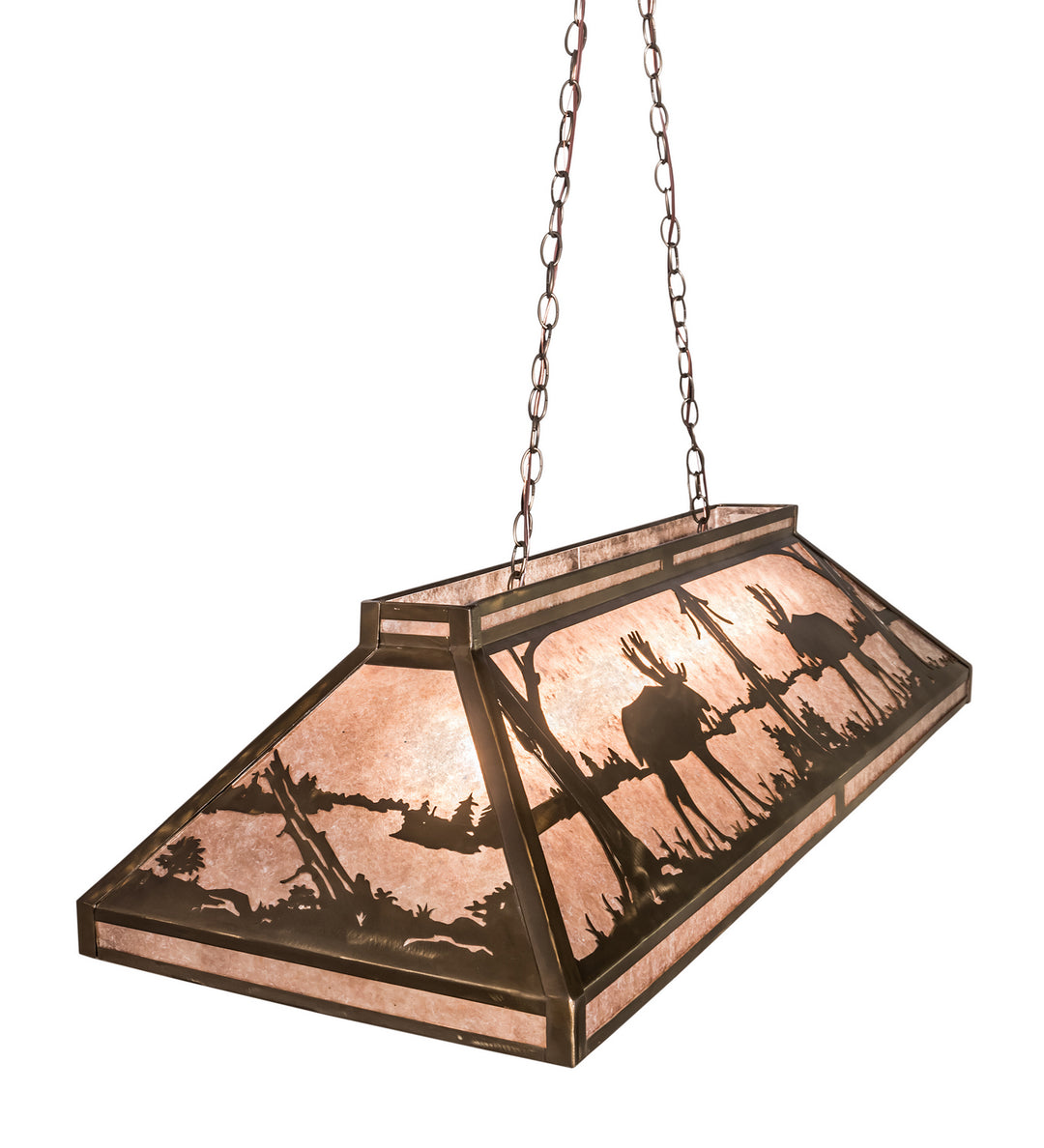 Meyda Tiffany Moose At Lake 69610 Pendant Light - Antique Copper