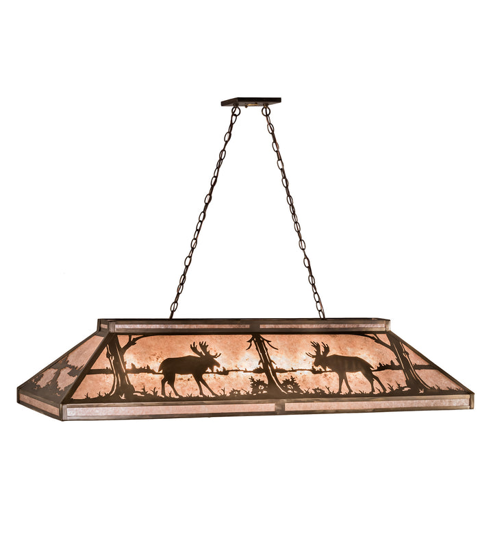 Meyda Tiffany Moose At Lake 69610 Pendant Light - Antique Copper