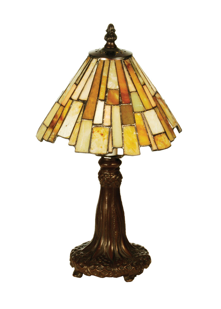 Meyda Tiffany Lighting 69762 Delta One Light Mini Lamp Lamp Bronze / Dark