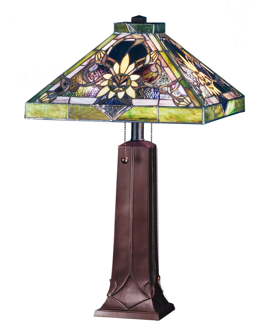 Meyda Tiffany Lighting 70969 Solstice Two Light Table Lamp Lamp Bronze / Dark