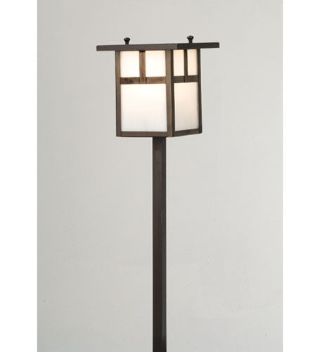 Meyda Tiffany Lighting 73546 Hyde Park One Light Post Landscape Fixture Outdoor Bronze / Dark