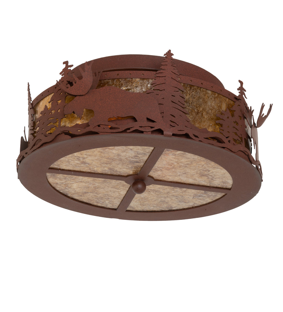 Meyda Tiffany Moose At Dusk 77902 Ceiling Light - Rust