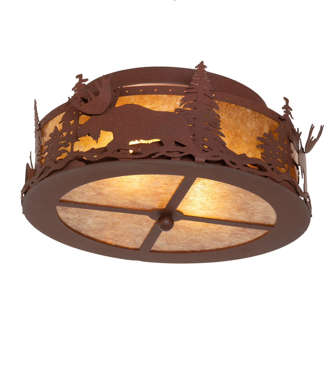 Meyda Tiffany Moose At Dusk 77902 Ceiling Light - Rust