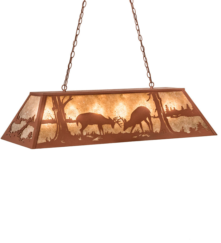 Meyda Tiffany Battling Bucks 79726 Pendant Light - Rust